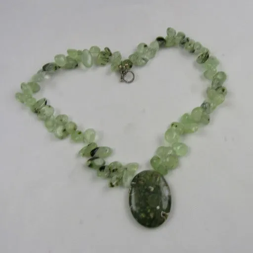 Green Gemstone Bead Designer Necklace