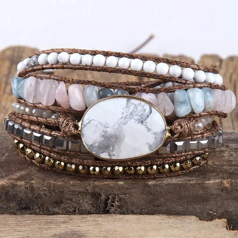 Handmade Natural Stone Bracelets - Semi-Precious Stone Wrap Bracelets