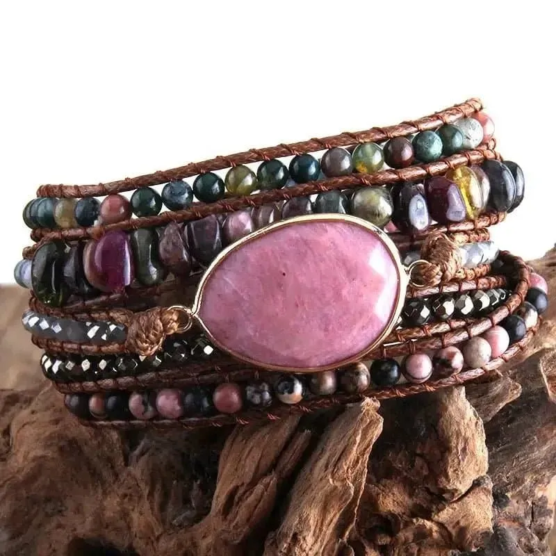 Handmade Natural Stone Bracelets - Semi-Precious Stone Wrap Bracelets