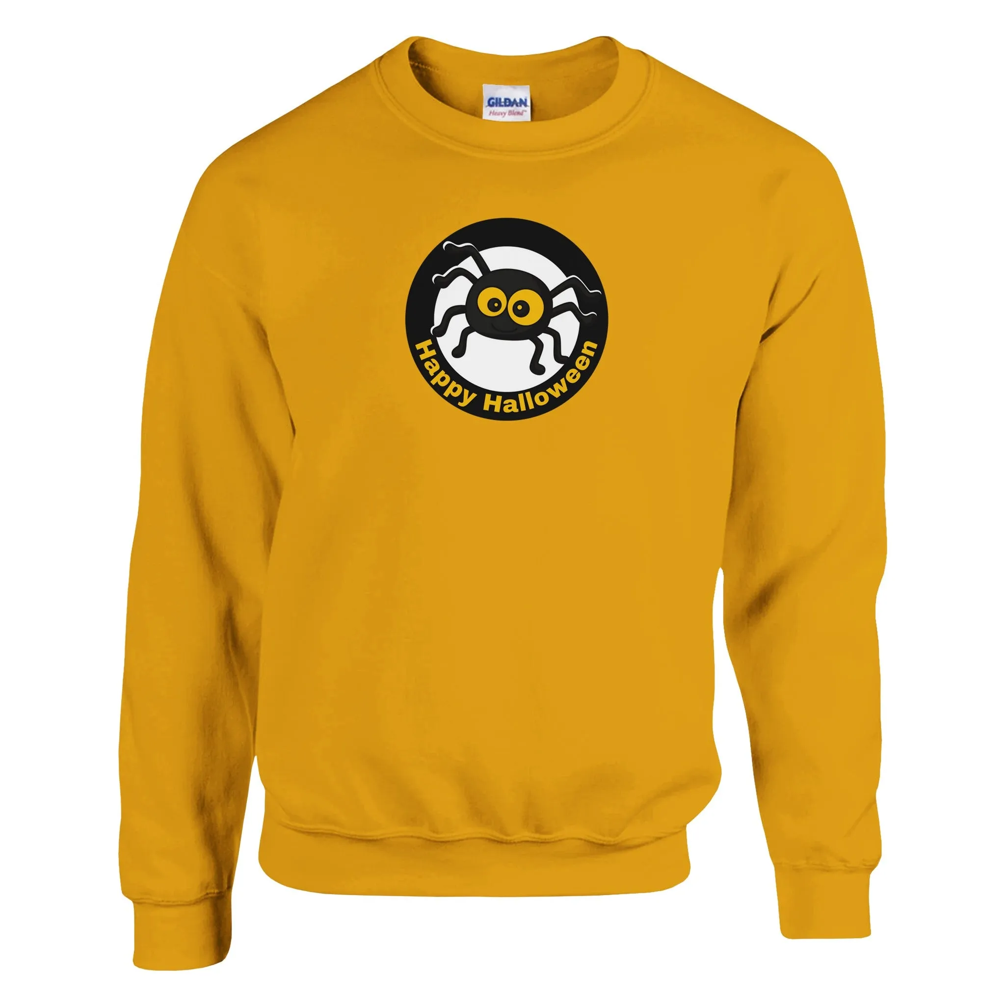 Happy Halloween Spider | Adult Unisex Crewneck Sweatshirt | Gildan® 18000