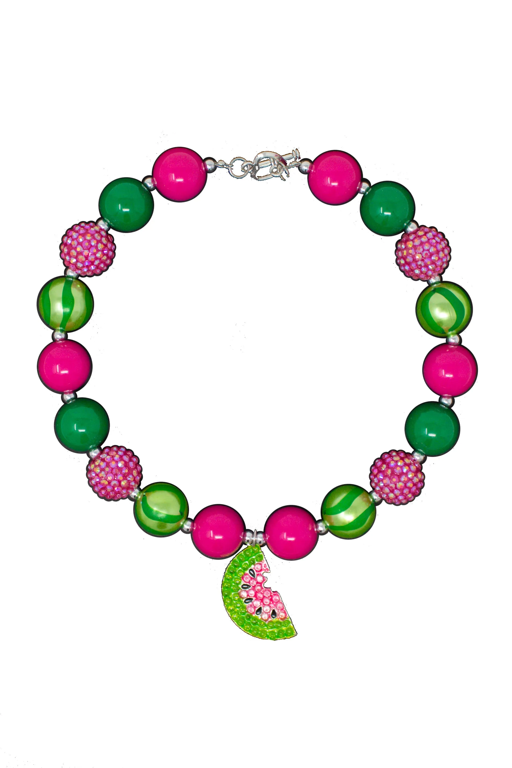 Hot Pink Watermelon Bubblegum Necklace