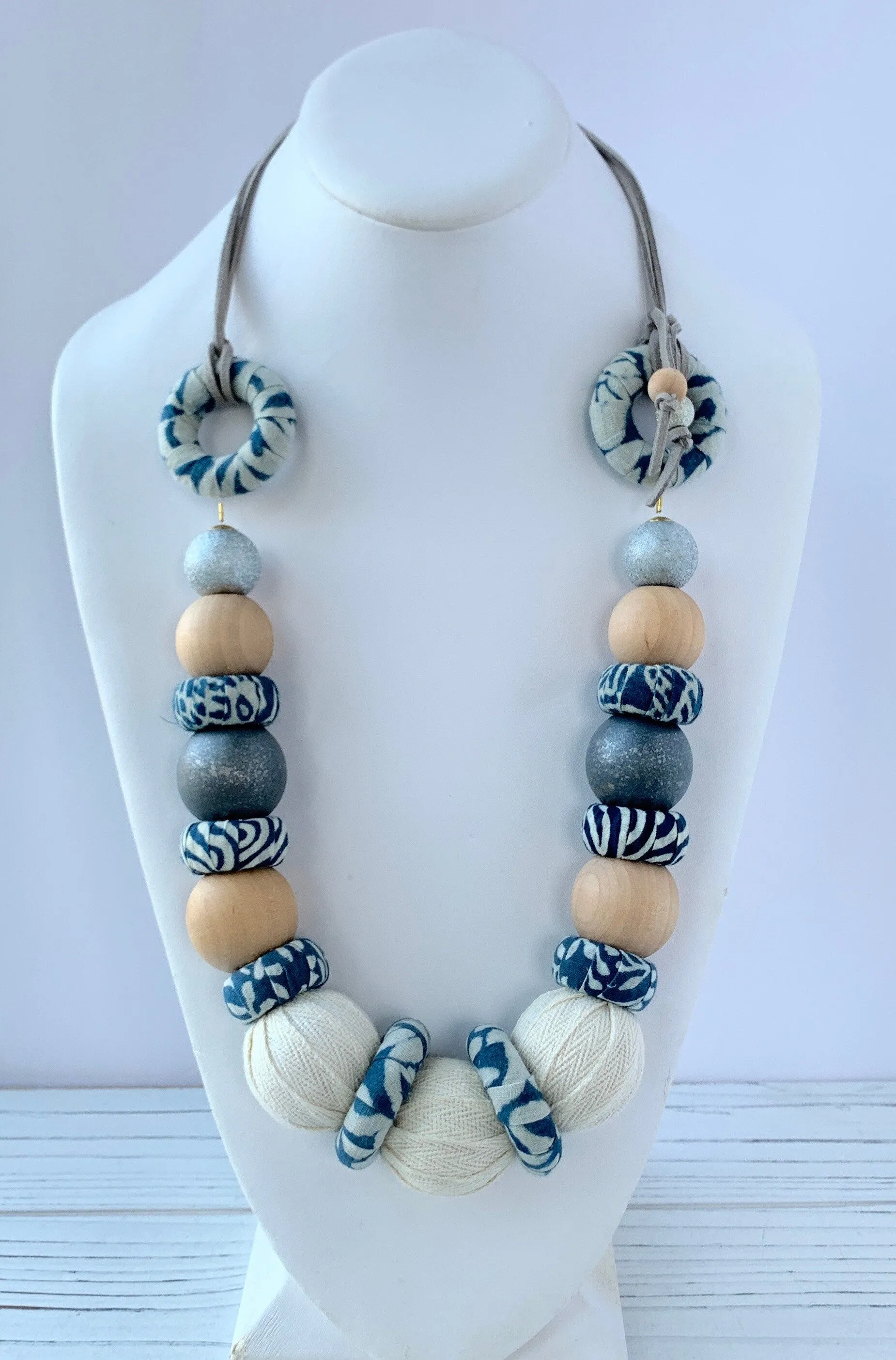 Ikat Print Boho Necklace