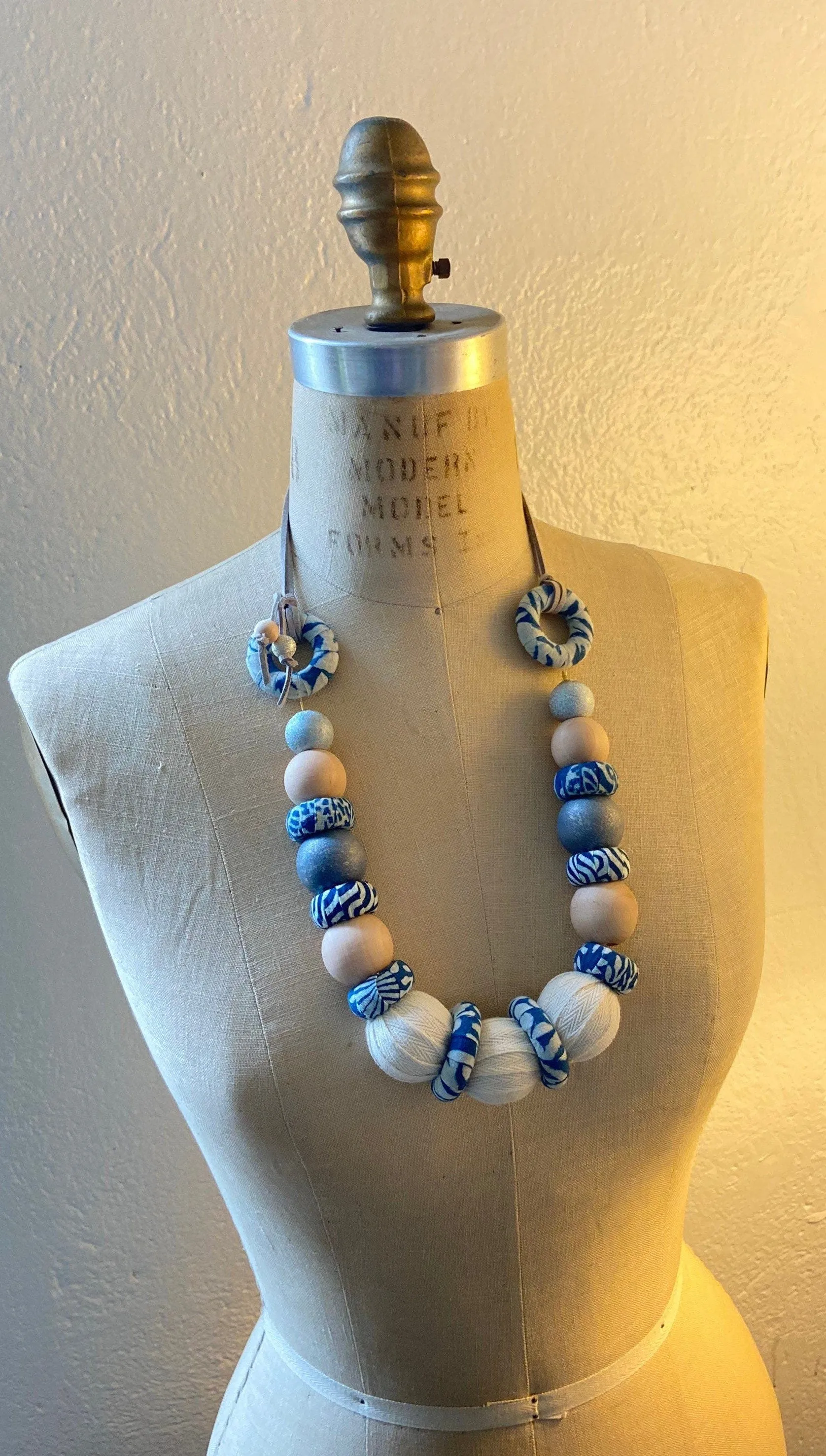 Ikat Print Boho Necklace