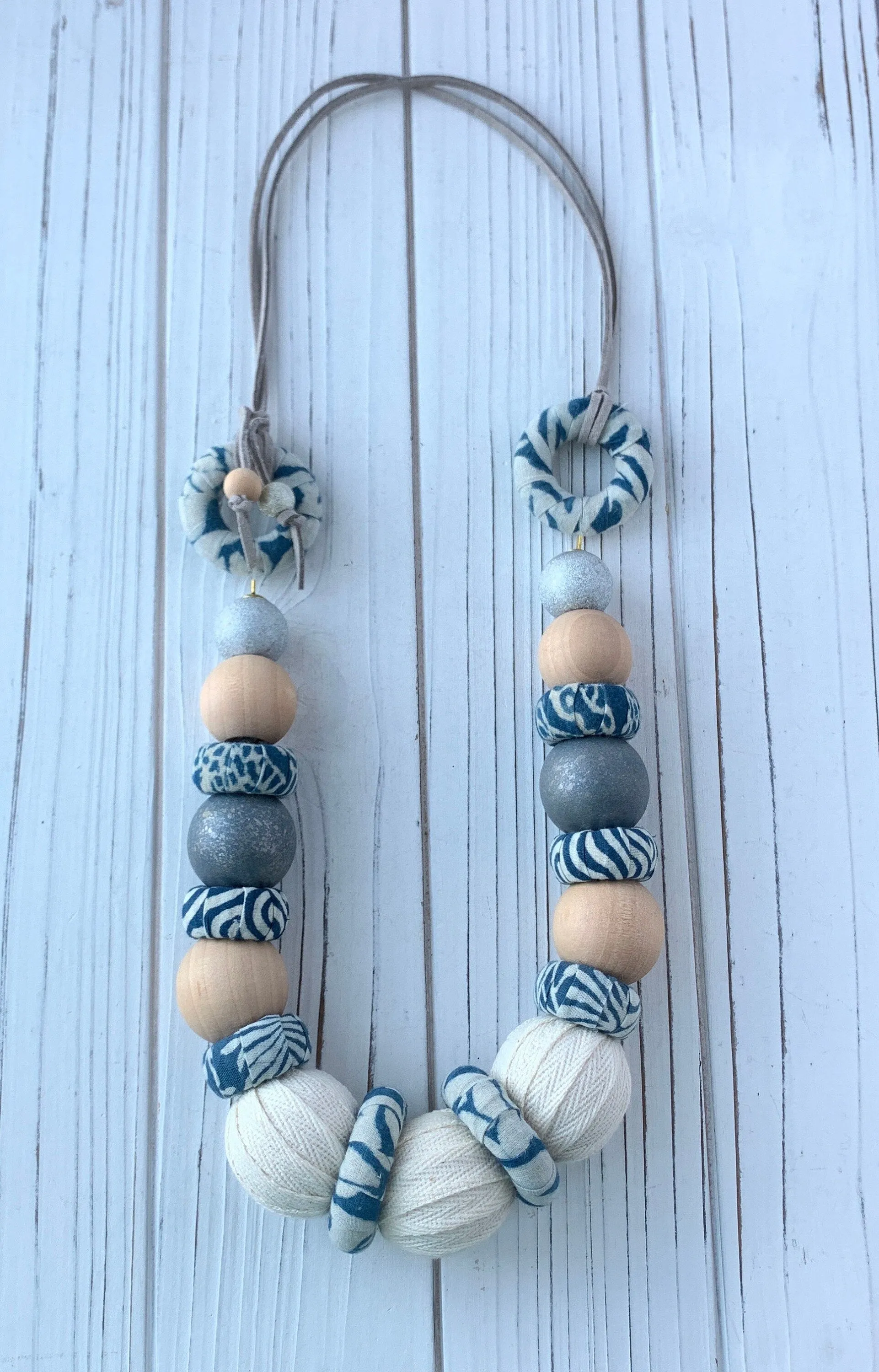 Ikat Print Boho Necklace