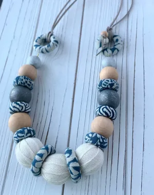 Ikat Print Boho Necklace