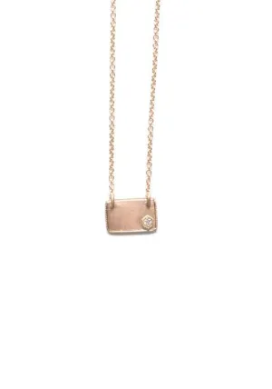 ILA Postcard 14K Rose Gold .01 Diamond Necklace