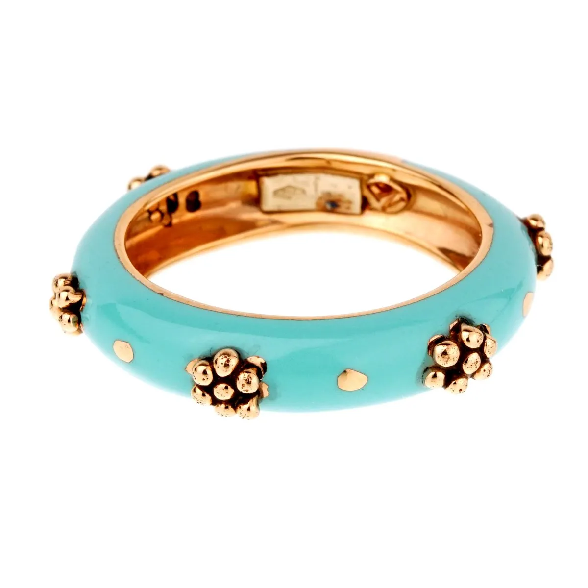 La Nouvelle Bague Turquoise Enamel Rose Gold Ring