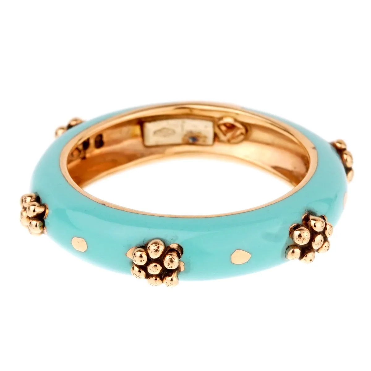 La Nouvelle Bague Turquoise Enamel Rose Gold Ring