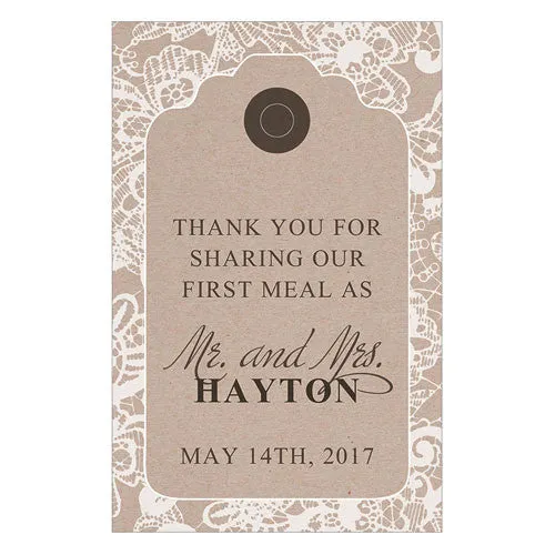 Lace Medley Napkin Tag Black