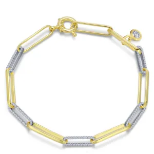 LaFonn CTTW 1.65 2-Tone Paperclip Bracelet