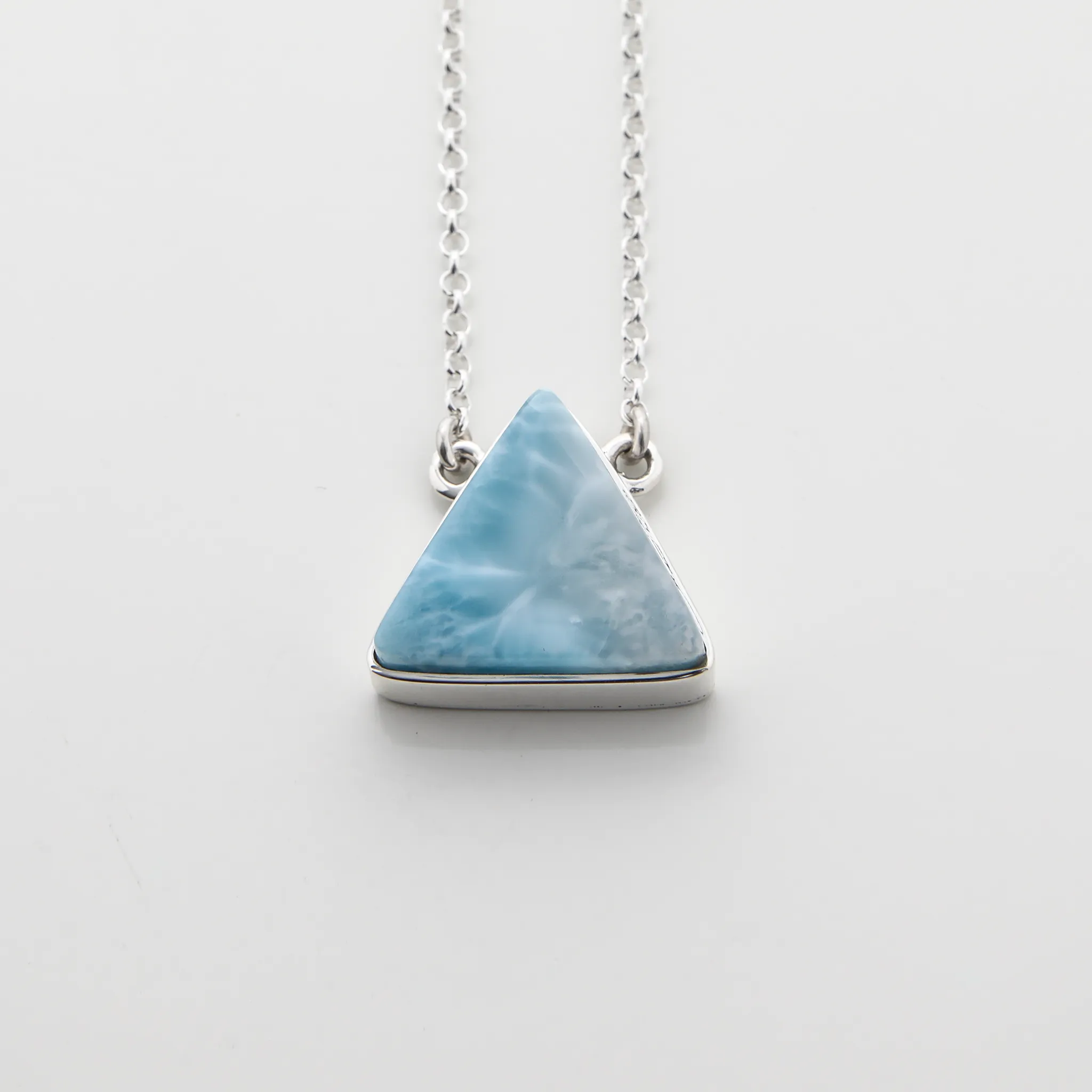 Larimar Triangle Necklace