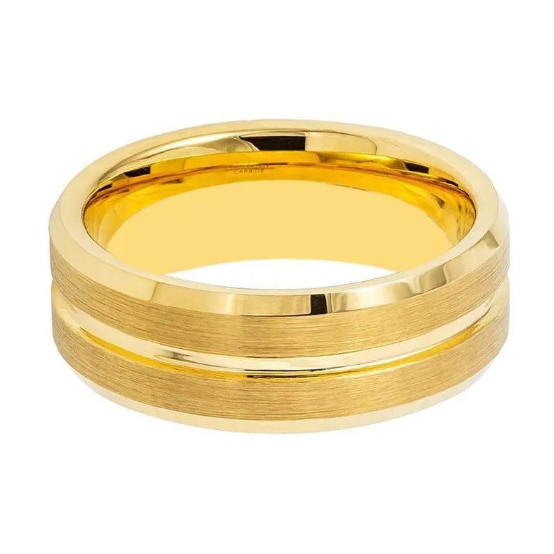 LUCIO | Tungsten Ring Yellow Gold