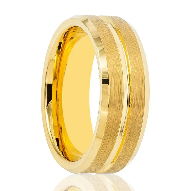 LUCIO | Tungsten Ring Yellow Gold