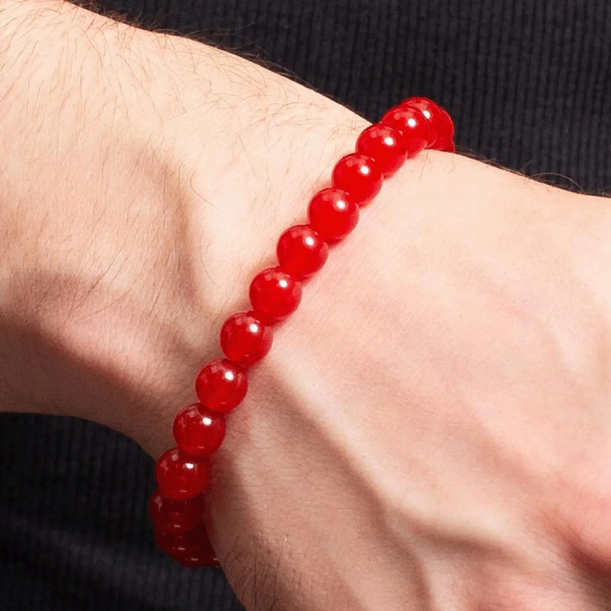 Maccus Beaded Red Agate Bracelet