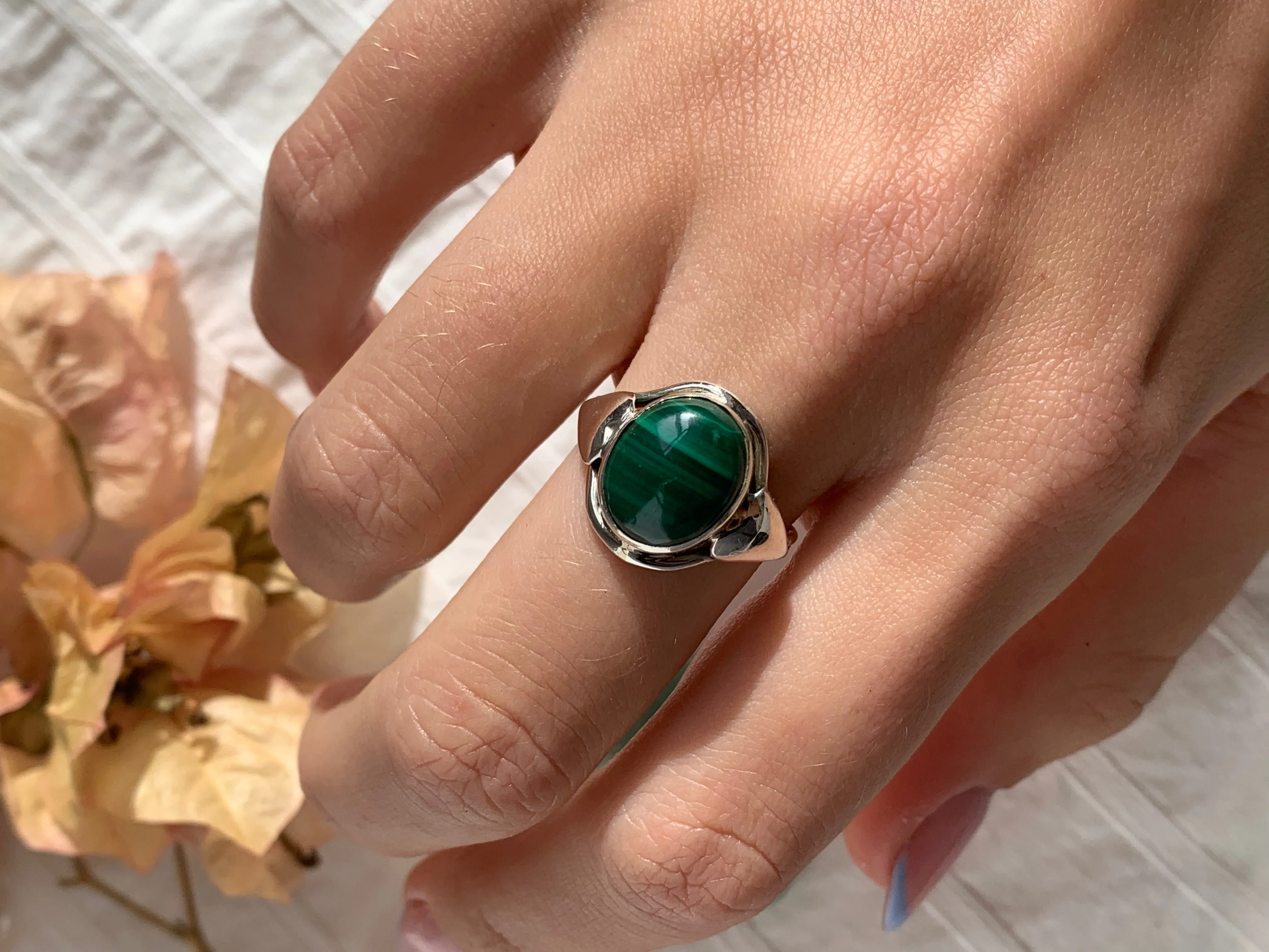 Malachite Vacuna Ring