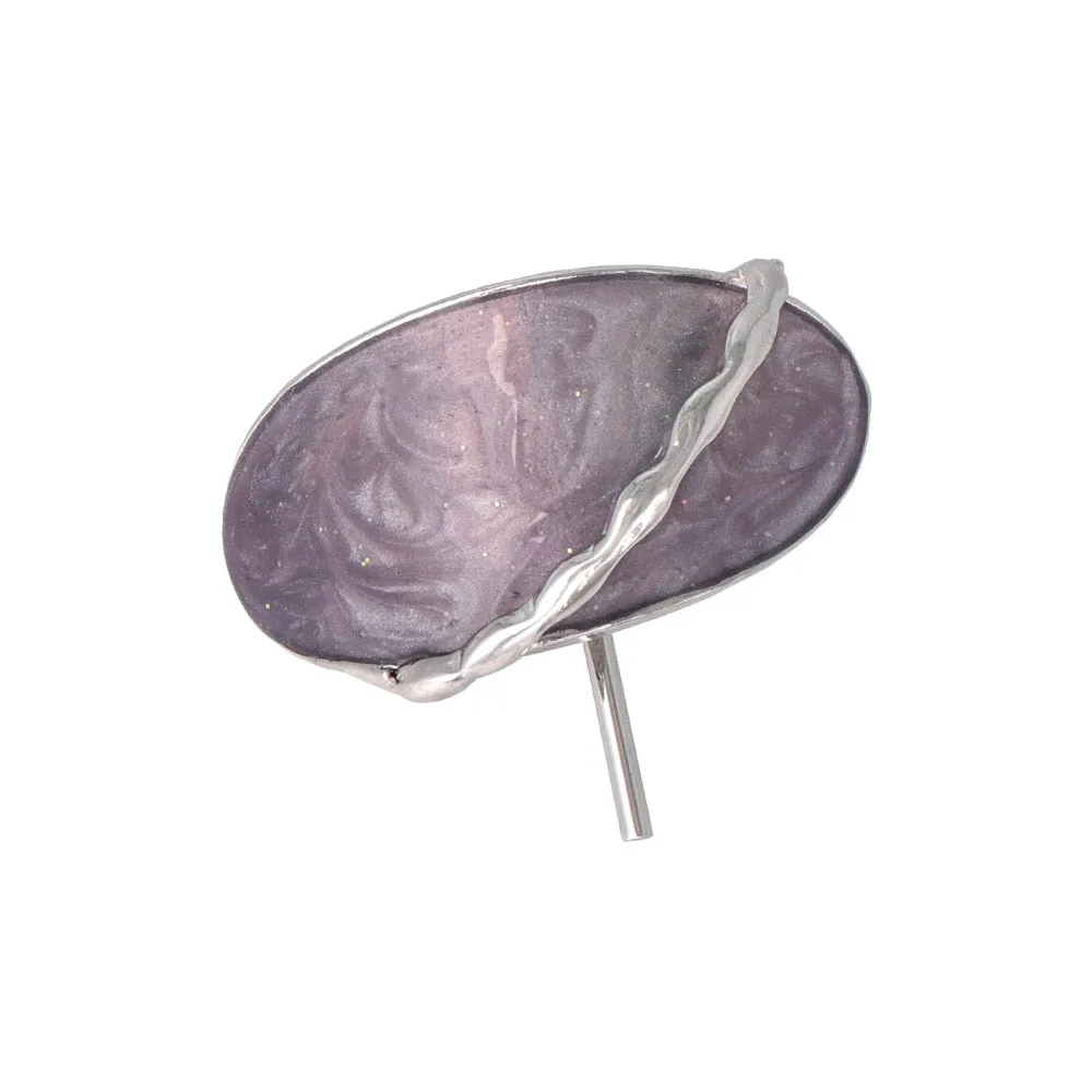 Marble Oval Metal Accent Pony Hook