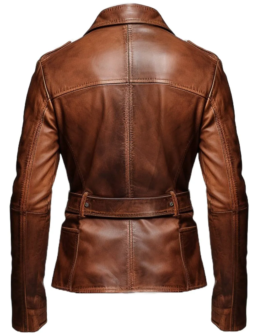 Men Brown Leather Jacket - Distressed Brown Leather Jacket