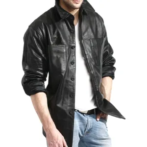 Men's Stylish Leather Shirt