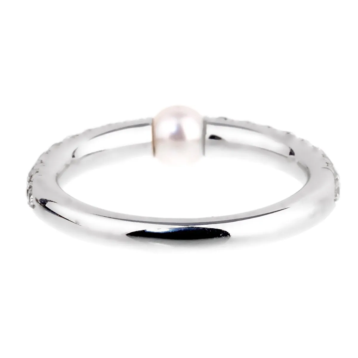 Mimi Milano Diamond Pearl White Gold Ring