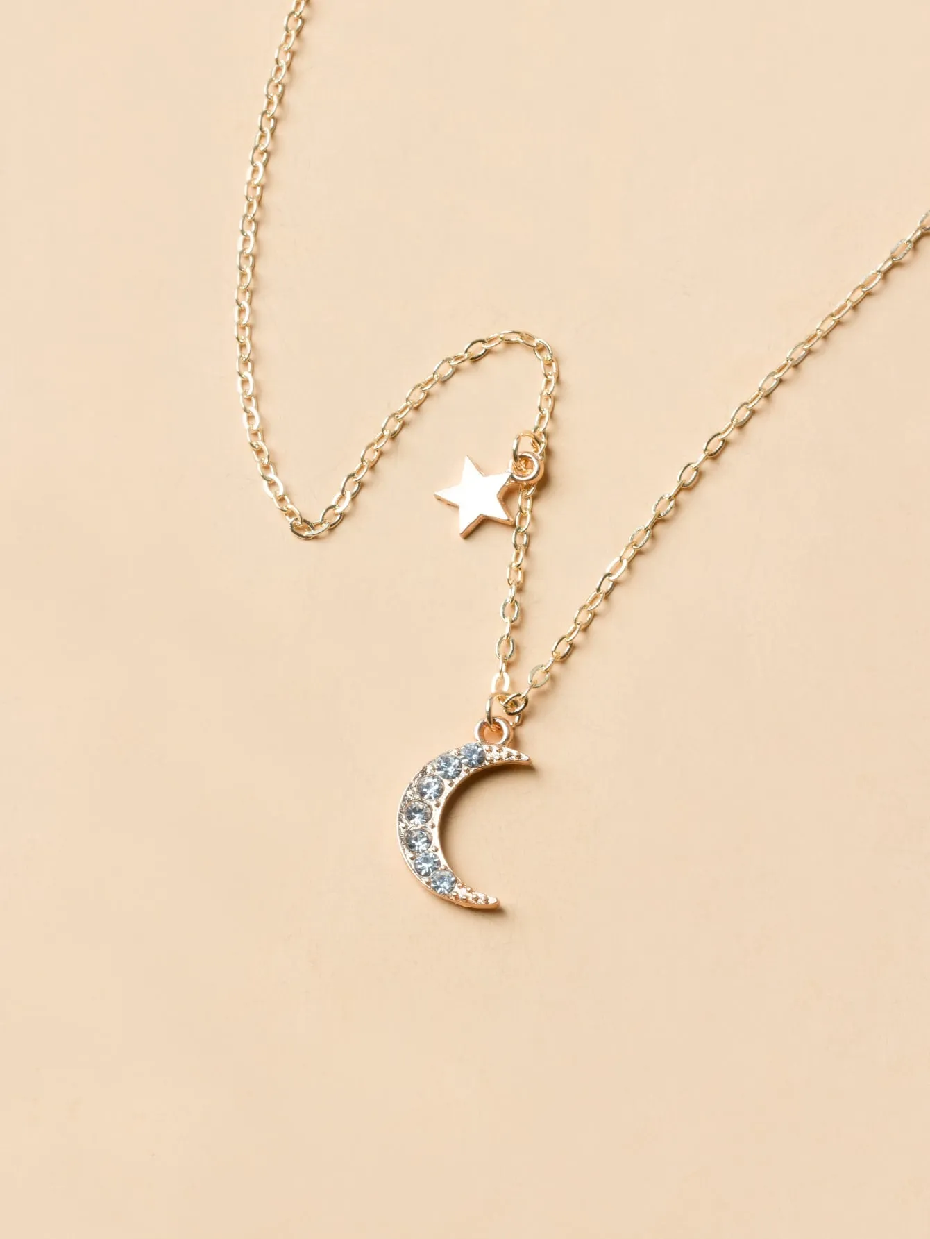 Moon & Star Charm Necklace Jewelry for Women Gift for Her Necklace Accessories