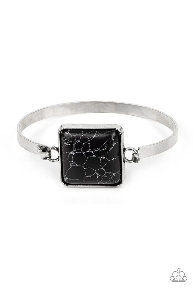 Paparazzi Bracelet ~ Turning a CORNERSTONE - Black