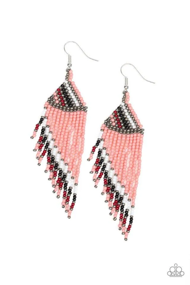 Paparazzi Earring ~ Bodaciously Bohemian - Orange