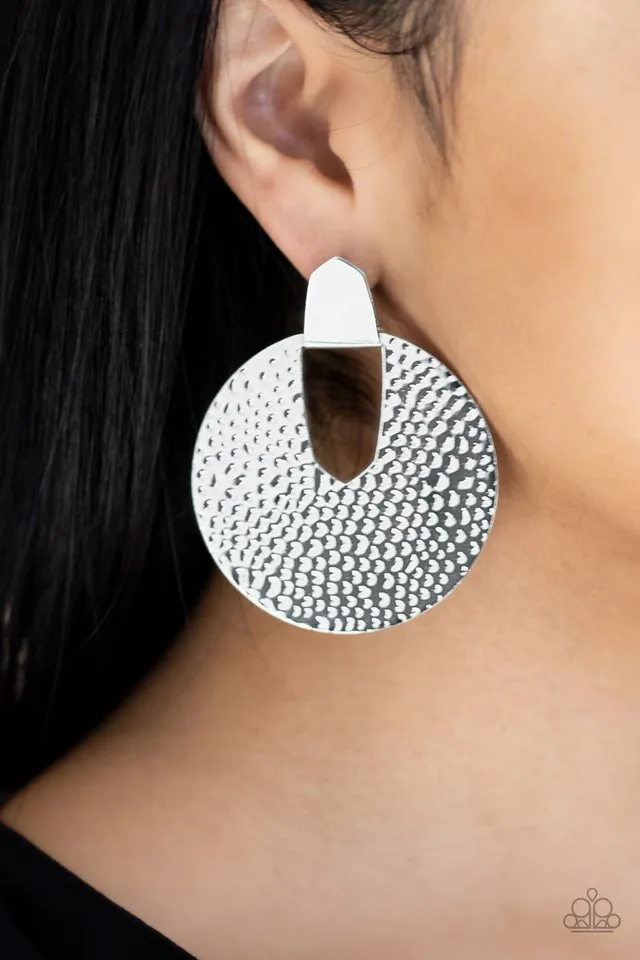 Paparazzi Earring ~ Bold Intentions - Silver