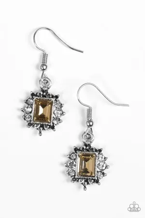 Paparazzi Earring ~ Cant Stop The REIGN - Brown