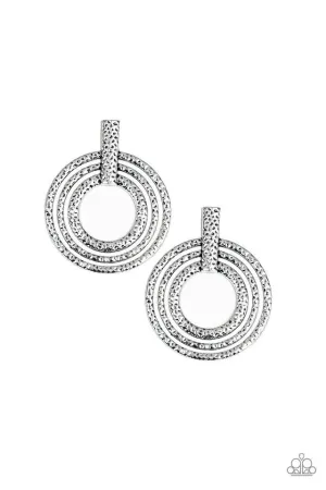 Paparazzi Earring ~ Ever Elliptical - Silver