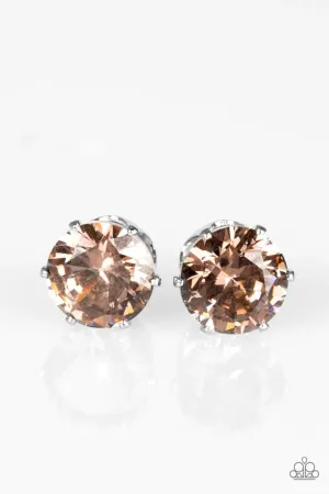 Paparazzi Earring ~ Greatest Treasure - Brown