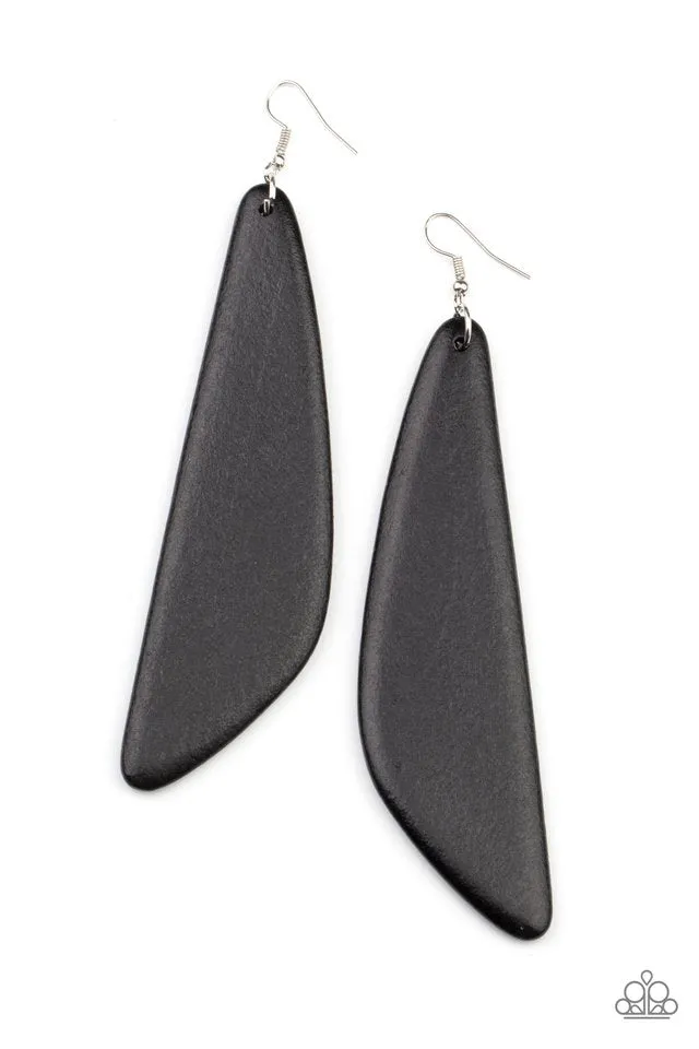 Paparazzi Earring ~ Scuba Dream - Black