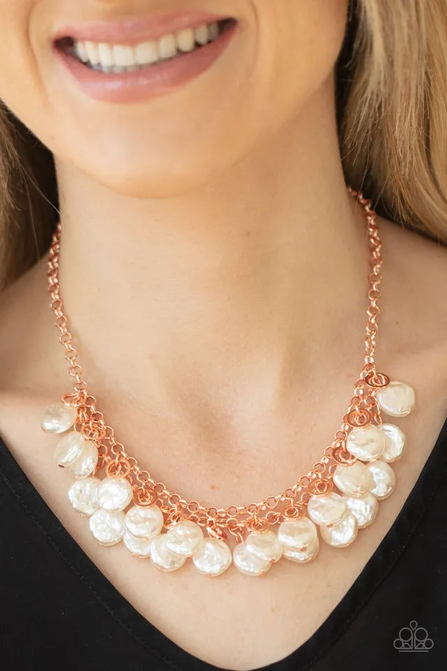 Paparazzi Necklace ~ BEACHFRONT and Center - Copper