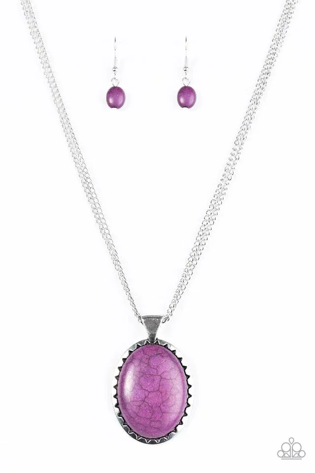 Paparazzi Necklace ~ Creek Chic - Purple