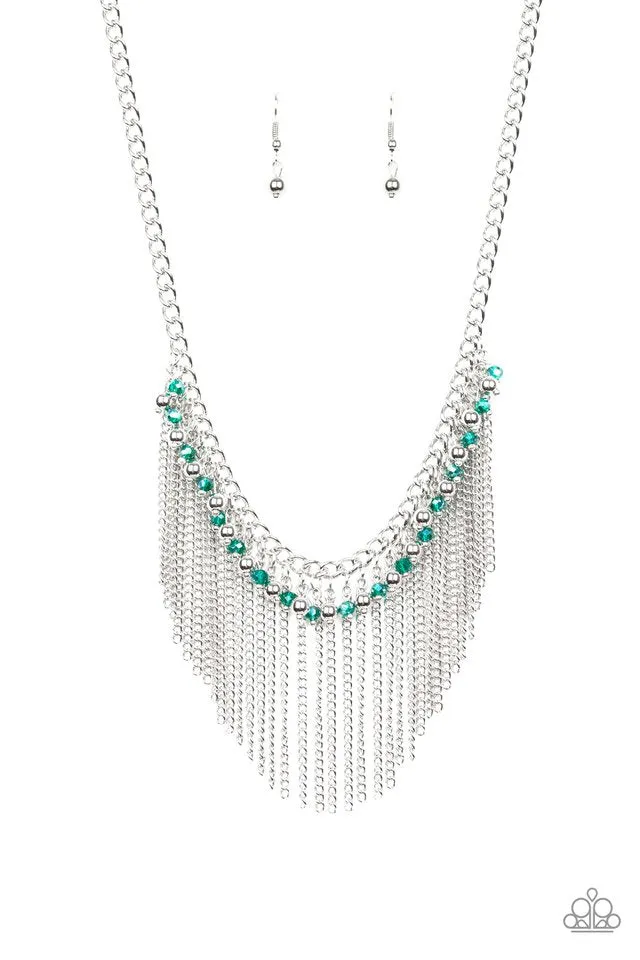 Paparazzi Necklace ~ Divinely Diva - Green