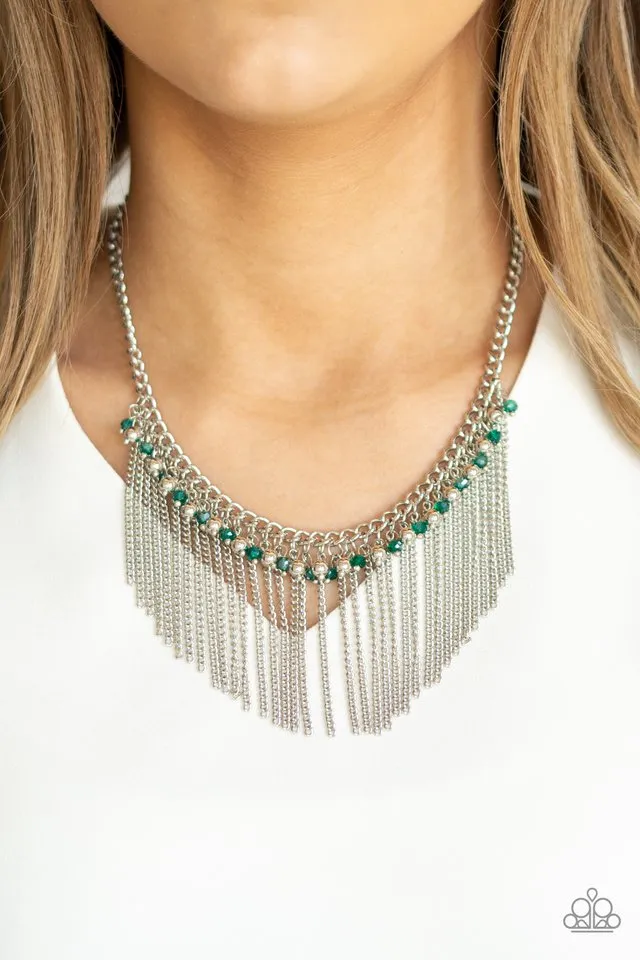 Paparazzi Necklace ~ Divinely Diva - Green