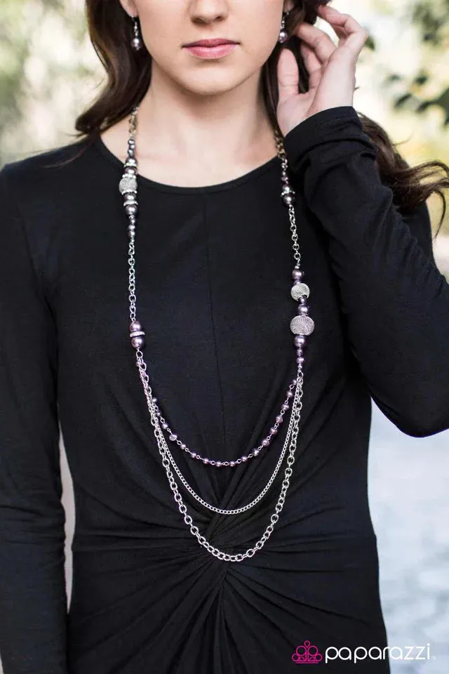 Paparazzi Necklace ~ Enmeshed In Elegance - Purple