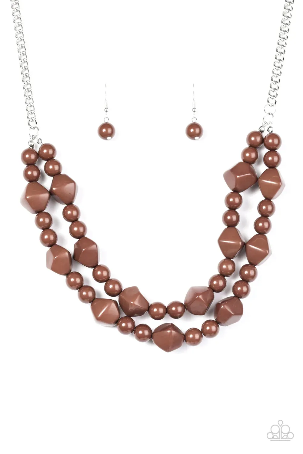 Paparazzi Necklace ~ Galapagos Glam - Brown