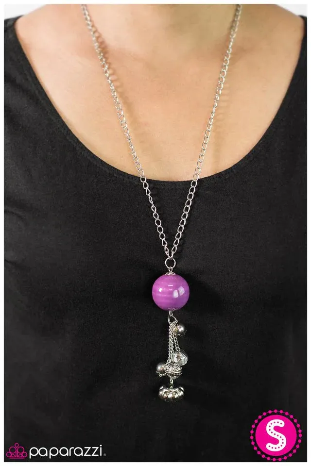 Paparazzi Necklace ~ Globetrotter - Purple