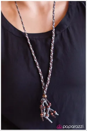 Paparazzi Necklace ~ I Could Be SUEDE - Brown