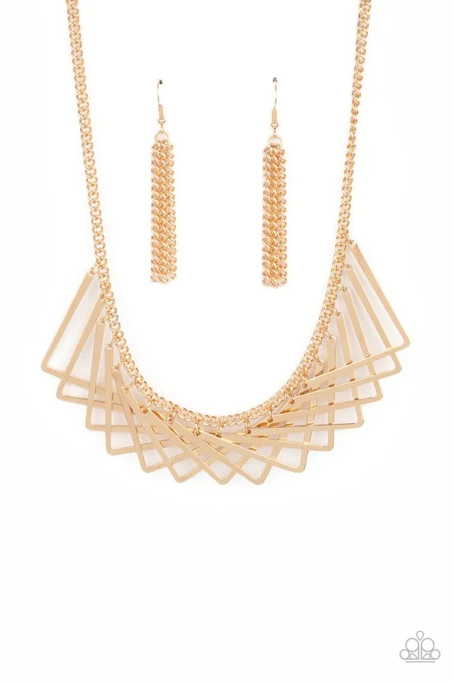 Paparazzi Necklace ~ Metro Mirage - Gold