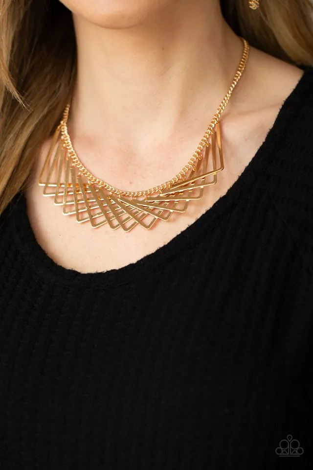 Paparazzi Necklace ~ Metro Mirage - Gold