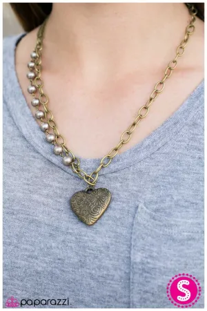 Paparazzi Necklace ~ My Heart Is Set On You - Brown