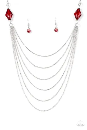 Paparazzi Necklace ~ Rich Beyond Your Wildest GLEAMS! - Red