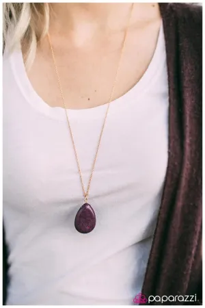 Paparazzi Necklace ~ Stone Mesa - Purple