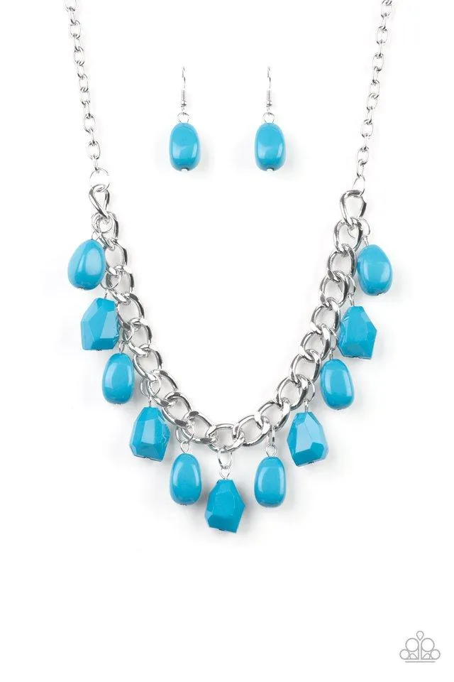 Paparazzi Necklace ~ Take The COLOR Wheel! - Blue