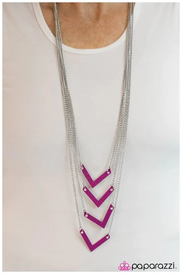 Paparazzi Necklace ~ Throw Caution to the Wind - Purple