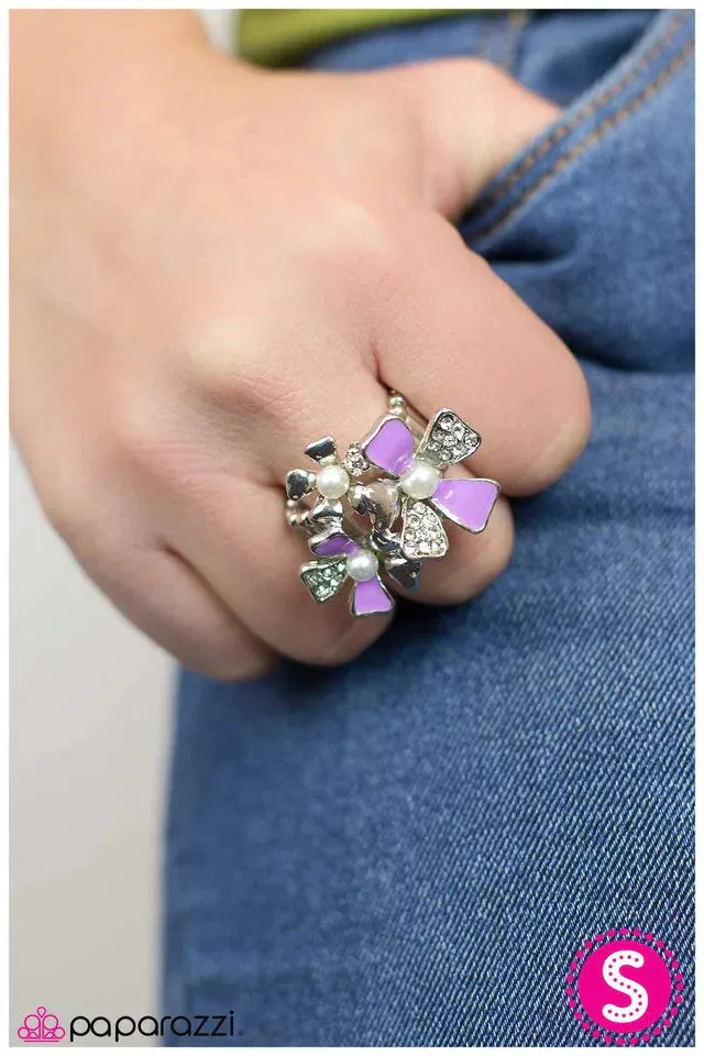 Paparazzi Ring ~ Poetic Petals - Purple