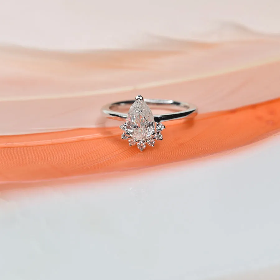 Pear Shaped Diamond Ring