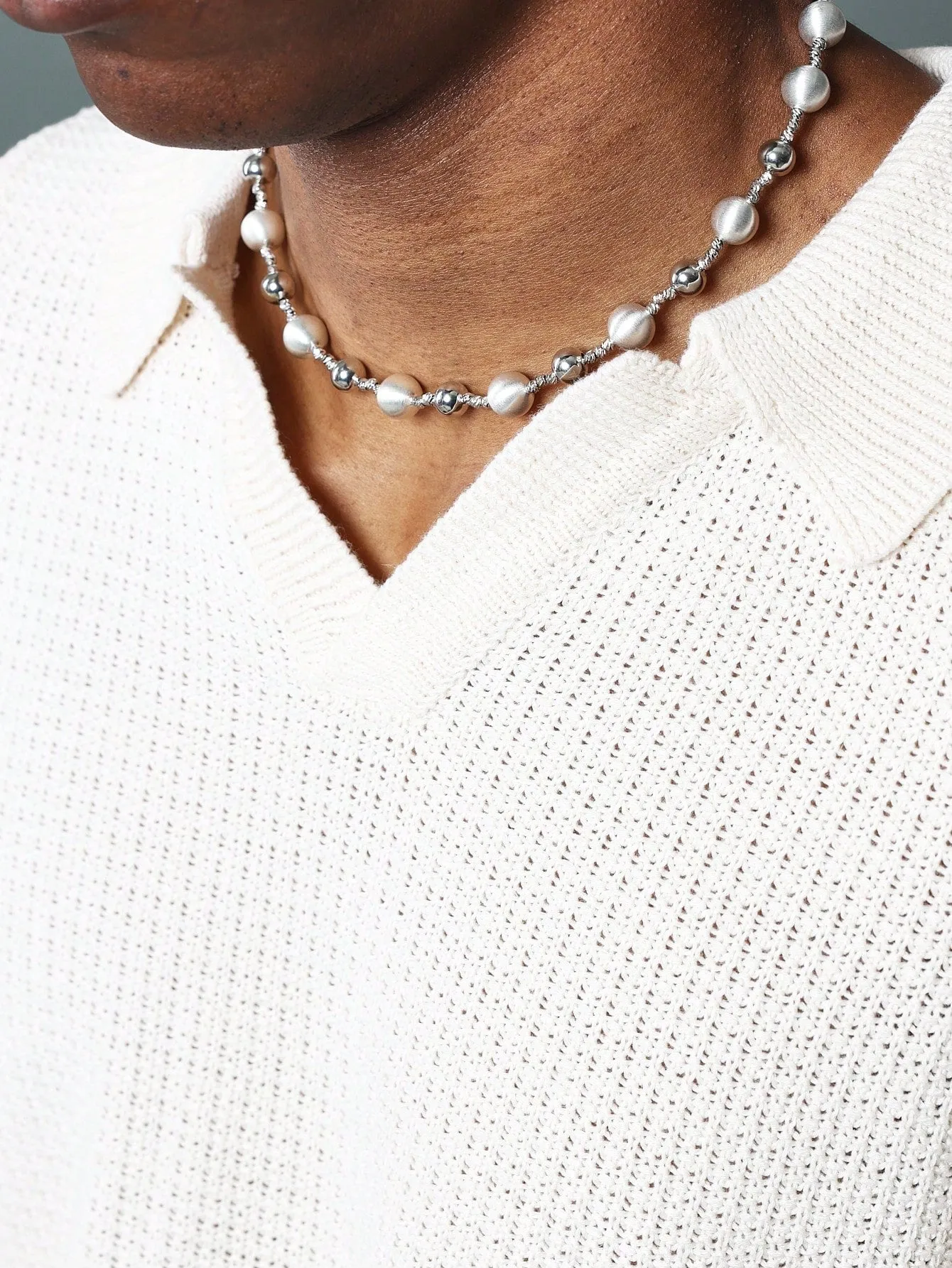 Pearl & Silver Beaded Chain Necklaces