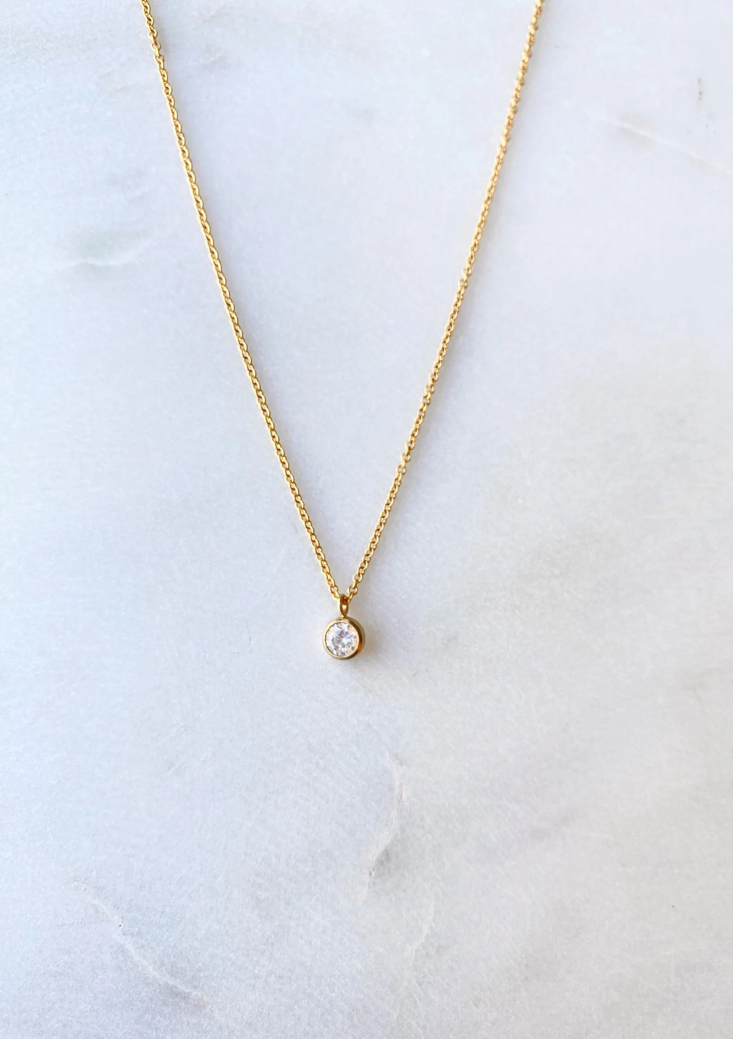 Petite CZ Simple Necklace